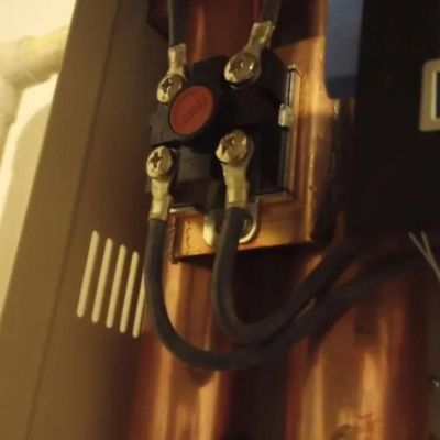 identification of water heater's reset button