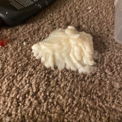 candle wax on carpet