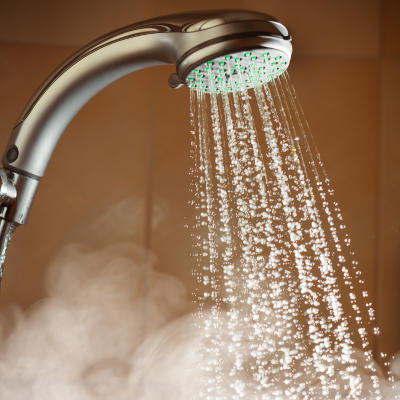 hot water in shower