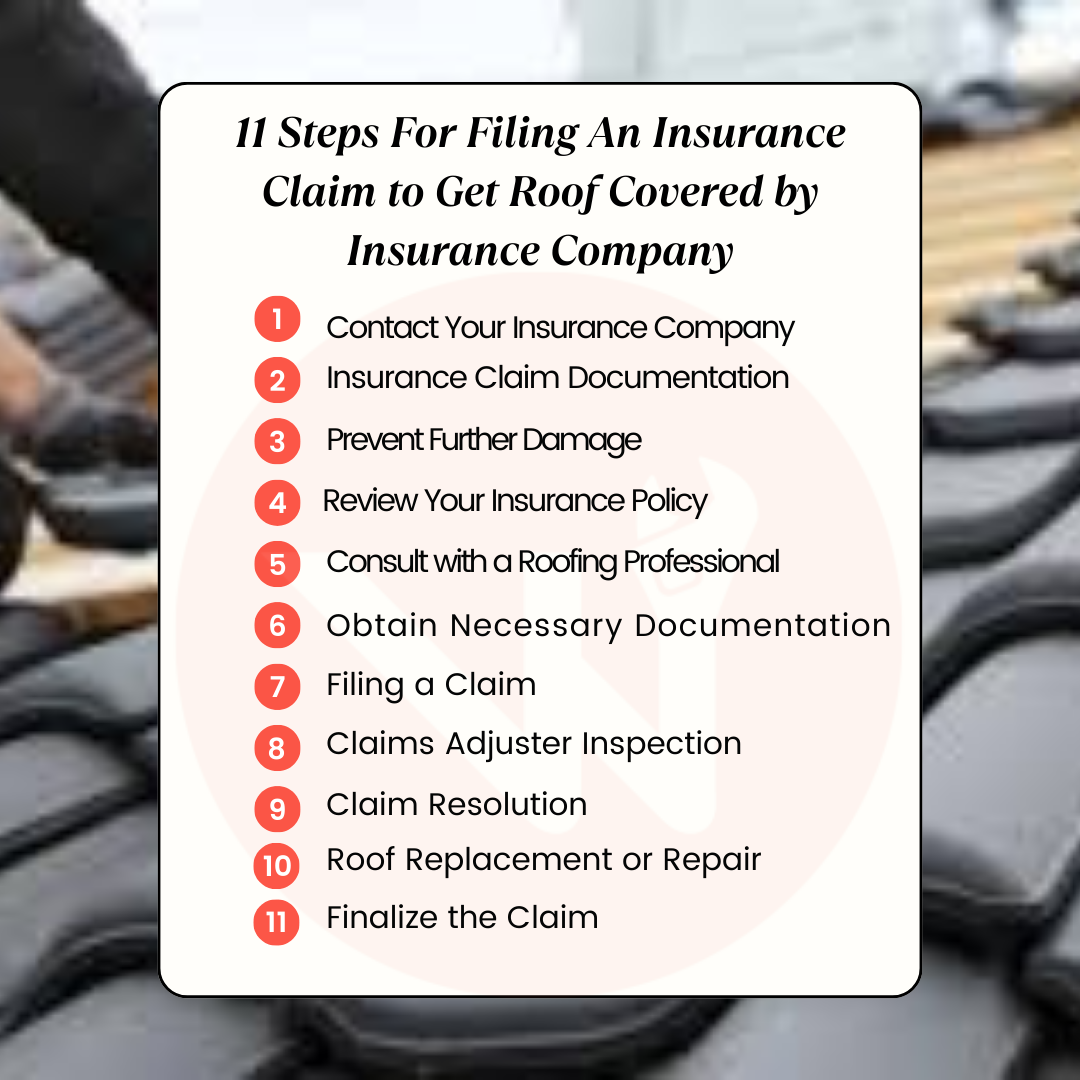 11 steps for filing an insurance claim to get roof covered by insurance company
