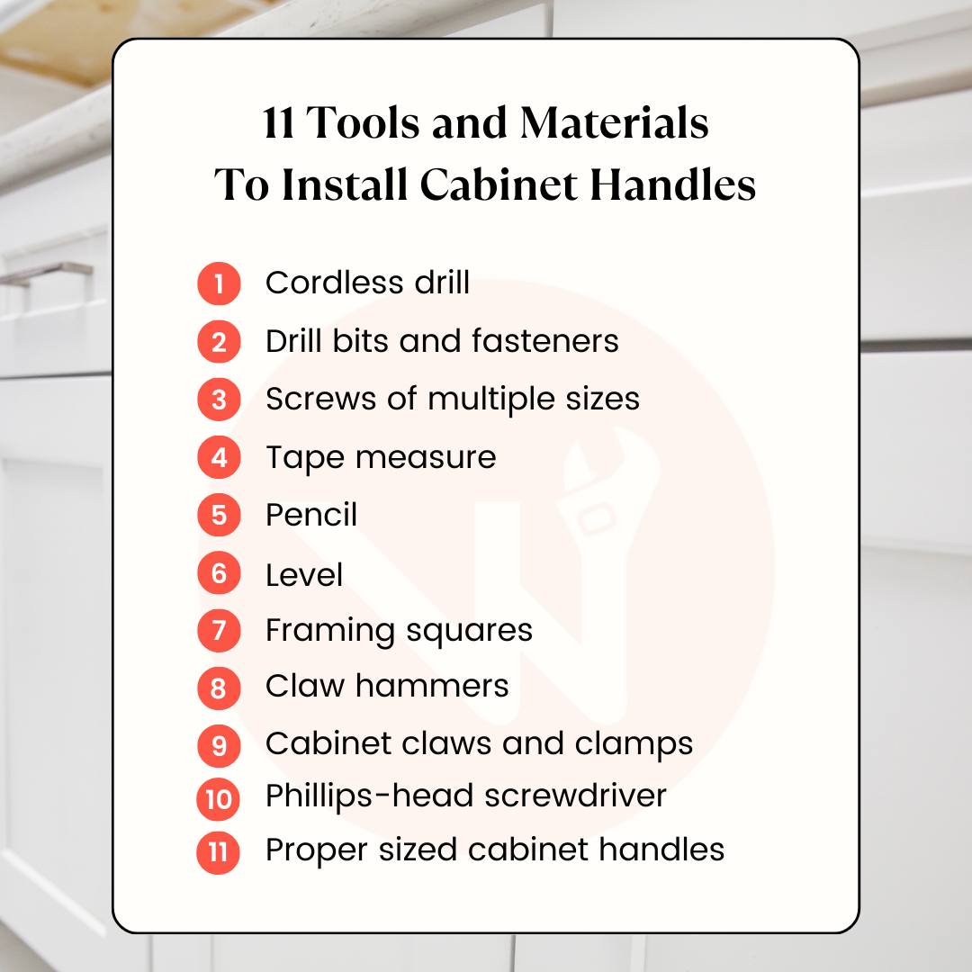 11 tools and materials to install cabinet handles