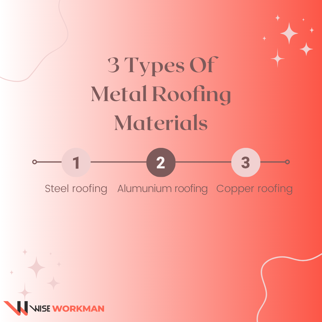 3 types of metal roofing materials
