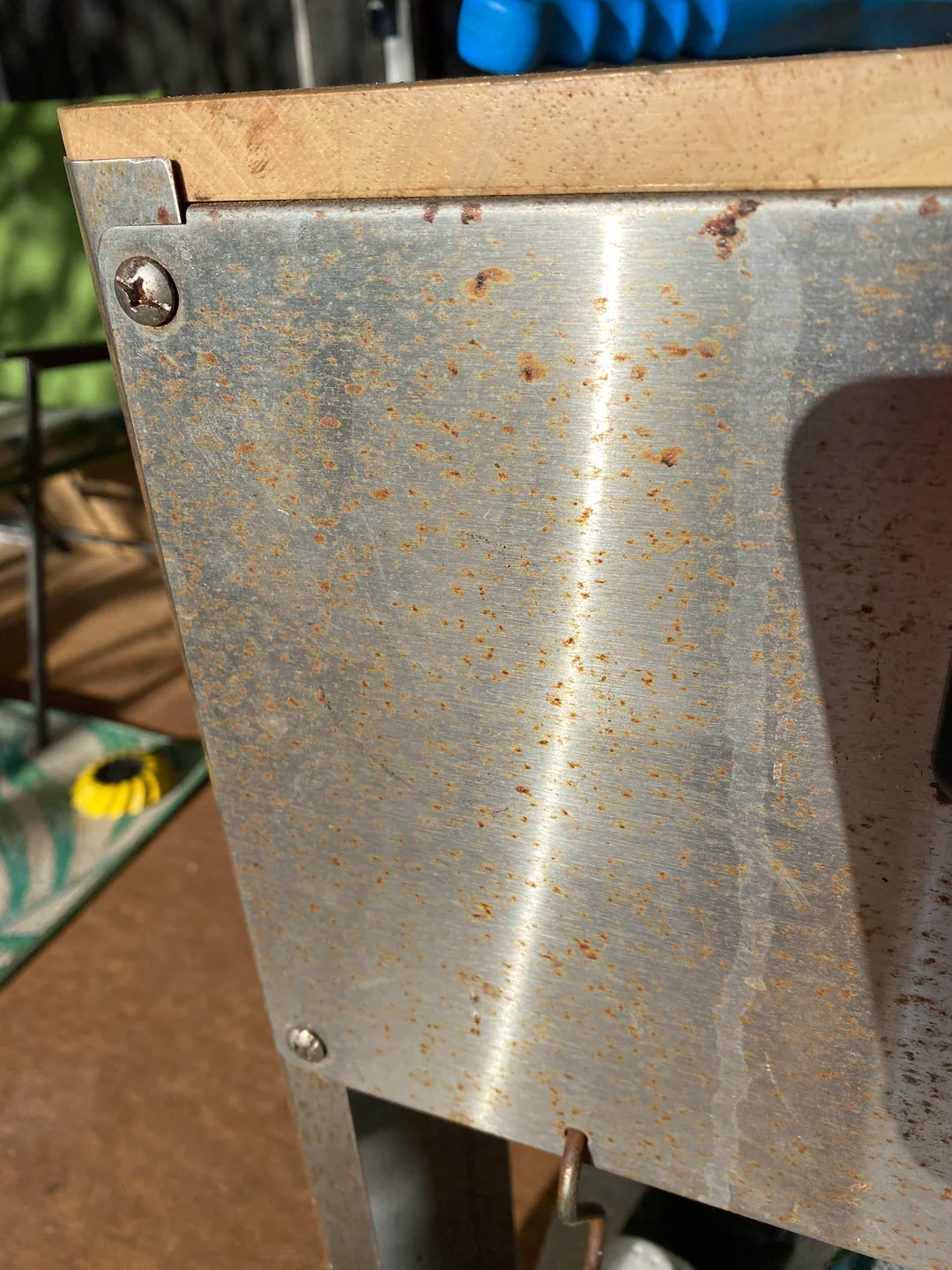 rust on stainless steel box