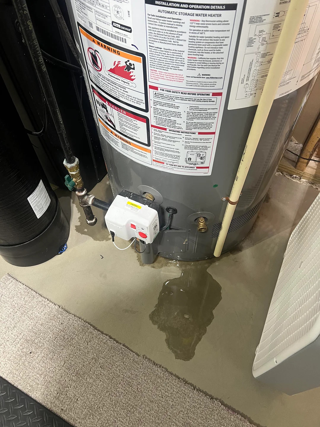 water heater tank leaking